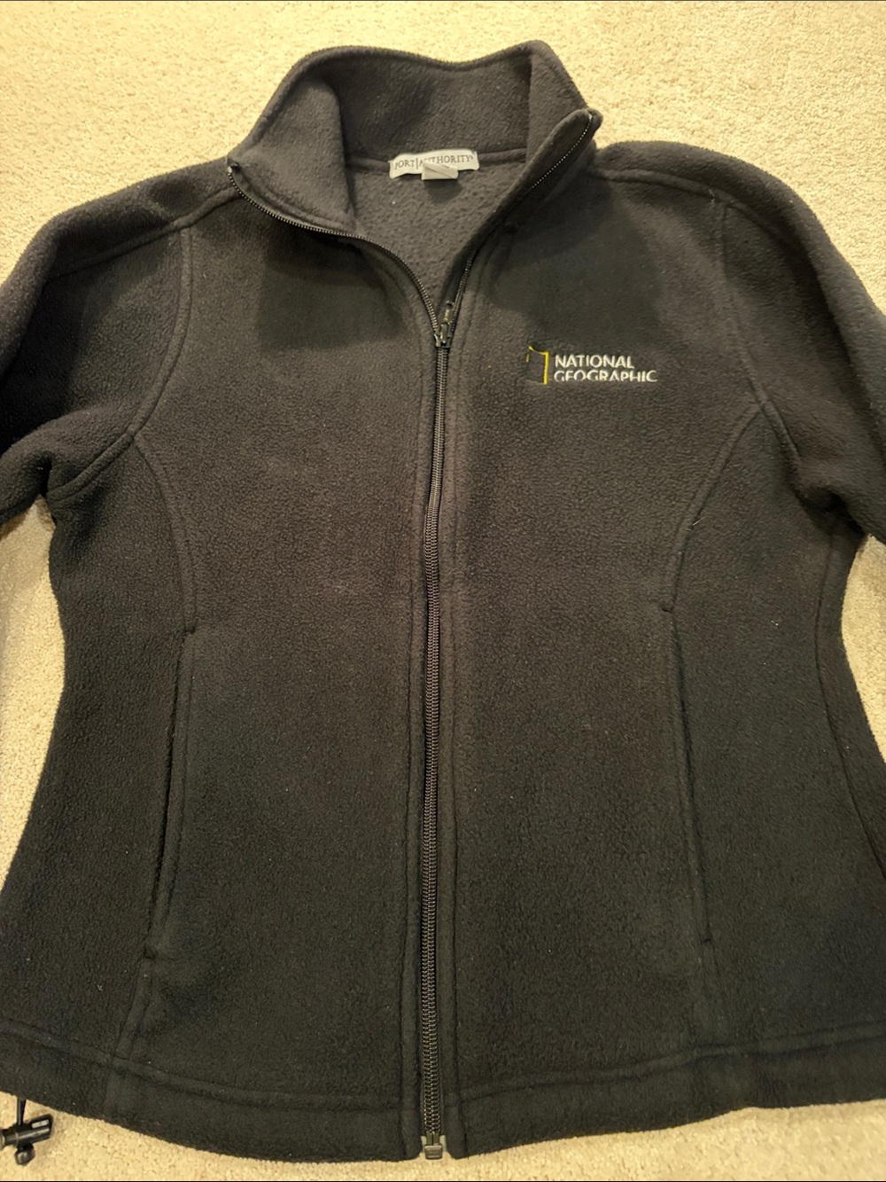 National Geographic Women's Black Zip-Up Teddy Fleece Jacket